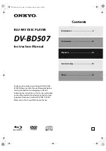 Onkyo DV-BD507 - Blu-Ray Disc Player Instruction Manual preview