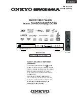 Preview for 1 page of Onkyo DV-BD507BCDC1N Service Manual