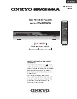 Onkyo DV-BD606 - Blu-ray Single Disc Player Service Manual предпросмотр