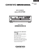 Onkyo DV-CP500 Service Manual preview