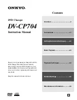 Preview for 1 page of Onkyo DV CP704 Instruction Manual