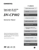 Preview for 1 page of Onkyo DV-CP802 Instruction Manual