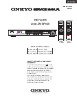 Preview for 1 page of Onkyo DV DV-SP405 Service Manual