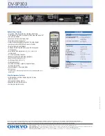 Предварительный просмотр 2 страницы Onkyo DV- P303 Specifications