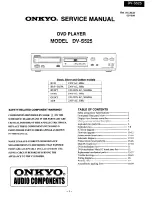 Preview for 1 page of Onkyo DV-S525 Service Manual