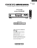 Preview for 1 page of Onkyo DV-SP300 Service Manual