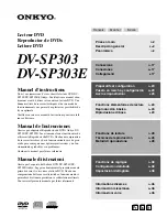 Предварительный просмотр 1 страницы Onkyo DV-SP303 (French) Manuel D'Instructions