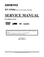 Предварительный просмотр 7 страницы Onkyo DV SP404 Service Manual