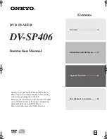 Onkyo DV-SP406 Instruction Manual preview