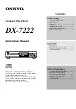 Preview for 1 page of Onkyo DX-7222 Instruction Manual