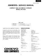 Preview for 1 page of Onkyo DX-C400 Service Manual