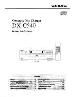 Preview for 1 page of Onkyo DX-C540 Instruction Manual