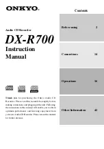 Preview for 1 page of Onkyo DX-R700 Instruction Manual