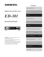 Preview for 1 page of Onkyo ED-301 Instruction Manual