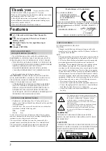 Предварительный просмотр 2 страницы Onkyo ED-901 Instruction Manual