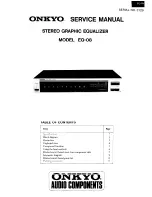 Предварительный просмотр 1 страницы Onkyo EQ-08 Service Manual