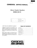 Предварительный просмотр 1 страницы Onkyo EQ-101 Service Manual