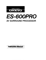 Предварительный просмотр 1 страницы Onkyo ES-600PRO Instruction Manual