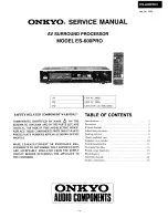 Предварительный просмотр 1 страницы Onkyo ES-600PRO Service Manual