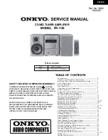 Onkyo FR-155 Service Manual preview