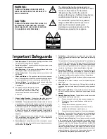 Предварительный просмотр 2 страницы Onkyo FR-V3 Instruction Manual