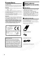 Предварительный просмотр 4 страницы Onkyo FR-V3 Instruction Manual