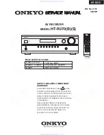 Preview for 1 page of Onkyo HT-R370(B)(S) Service Manual