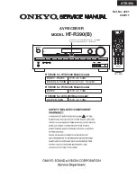 Предварительный просмотр 1 страницы Onkyo HT-R390(B) Service Manual