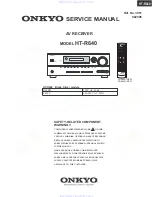 Preview for 1 page of Onkyo HT-R640 Service Manual