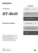 Предварительный просмотр 1 страницы Onkyo HT-R648 Instruction Manual