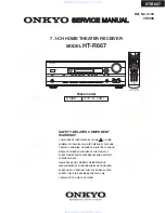 Preview for 1 page of Onkyo HT-R667 Service Manual