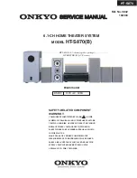 Preview for 1 page of Onkyo HT-R820THX Service Manual