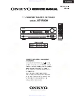 Предварительный просмотр 1 страницы Onkyo HT-R960 Service Manual