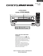 Preview for 1 page of Onkyo HT-RC360 Service Manual