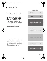 Onkyo HT-S870 Instruction Manual предпросмотр