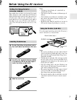 Preview for 7 page of Onkyo HT-SR600 - 5.1 Home Theater Entertainment System Instruction Manual