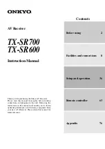 Preview for 1 page of Onkyo HT-SR700 Instruction Manual