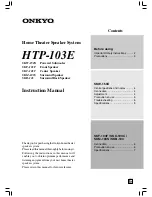 Preview for 1 page of Onkyo HTP-103E Instruction Manual