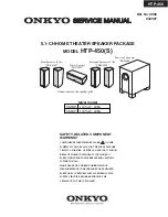 Preview for 1 page of Onkyo HTP-450 Service Manual