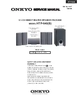 Preview for 1 page of Onkyo HTP-640(B) Service Manual