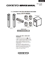 Preview for 1 page of Onkyo HTP-780 Service Manual