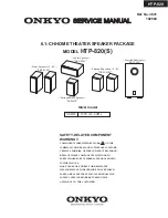 Preview for 1 page of Onkyo HTP-820 Service Manual