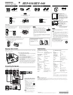 Preview for 1 page of Onkyo HTP-938 Instruction Manual