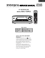 Preview for 1 page of Onkyo Integra RESEARCH RDC-7UPG2 Service Manual