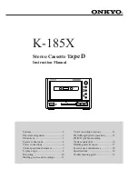 Onkyo K-185X Instruction Manual preview