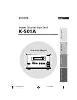 Onkyo K-501A Instruction Manual предпросмотр