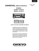 Preview for 1 page of Onkyo K-505TX Service Manual