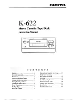 Предварительный просмотр 1 страницы Onkyo K-622 Instruction Manual