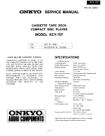 Preview for 1 page of Onkyo KCY-707 Service Manual