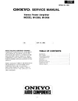 Preview for 1 page of Onkyo M-5100 Service Manual